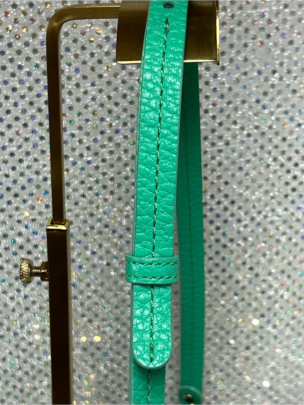 kate spade Storybook Lining Teal and Cream Stripe Crossbody Approx. 10 x 6.5 x 3 - Picture 8 of 17